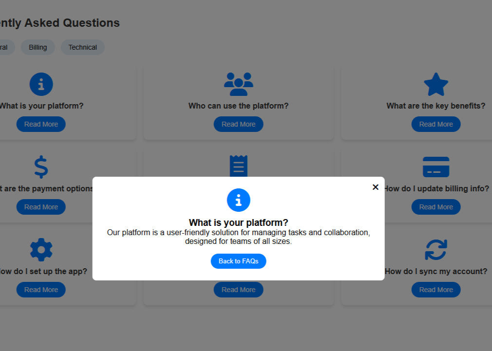 Card-Based FAQ UI Component with Image Thumbnails | Interactive, SEO-Optimized
