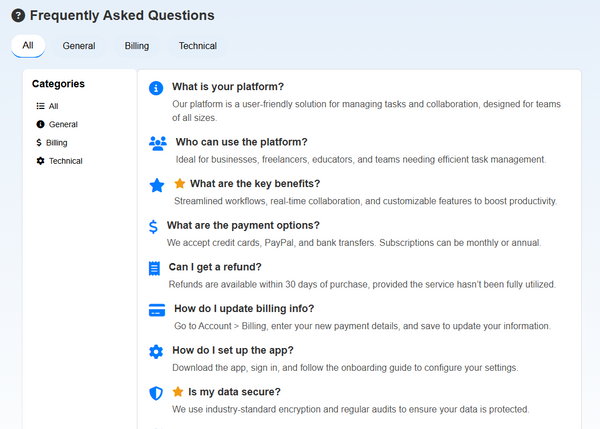 Tabbed FAQ Navigator UI Component with Hero Images - SEO-Optimized
