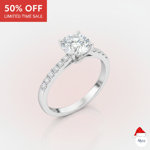 1 carat lab grown diamond ring