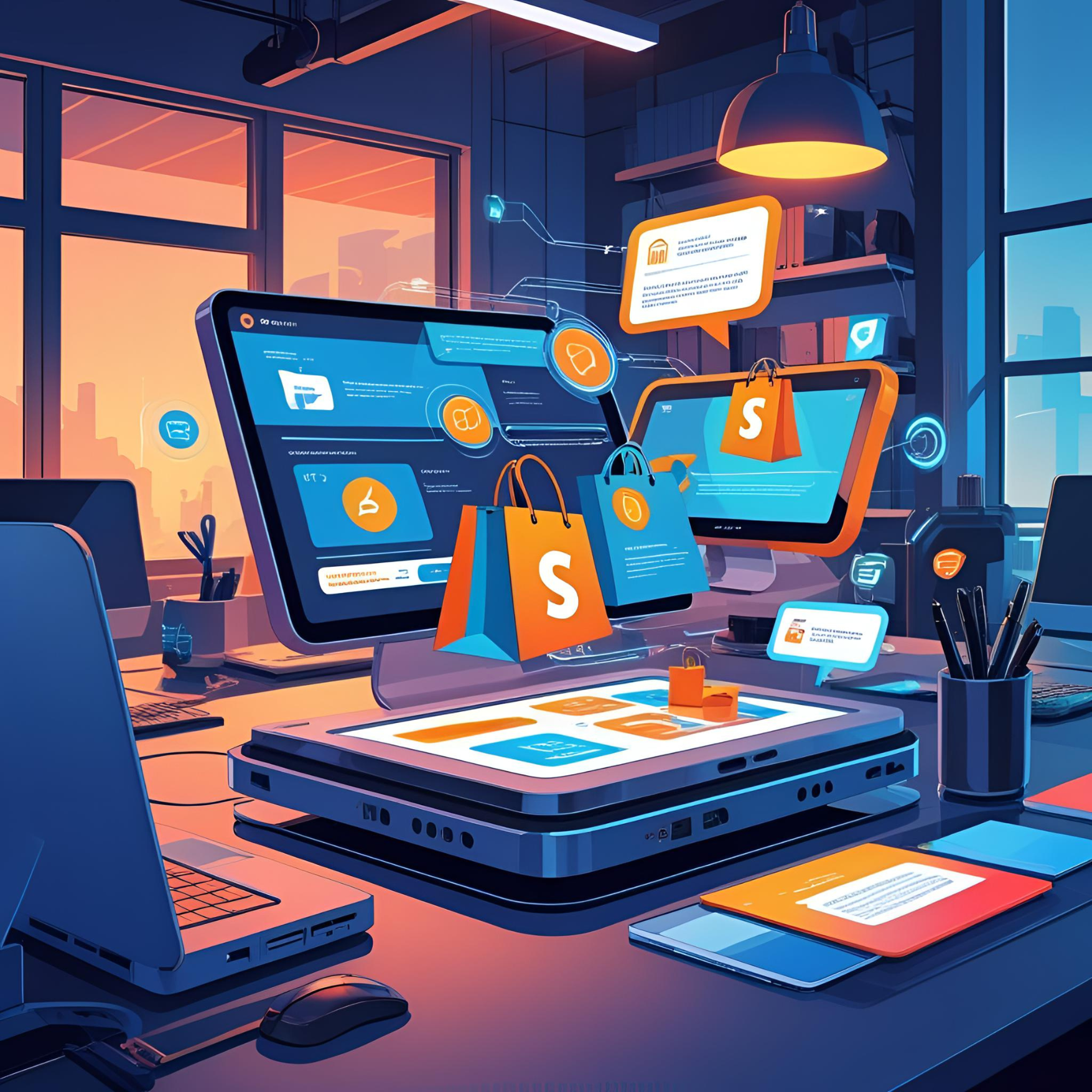 Shopify Development Illustration