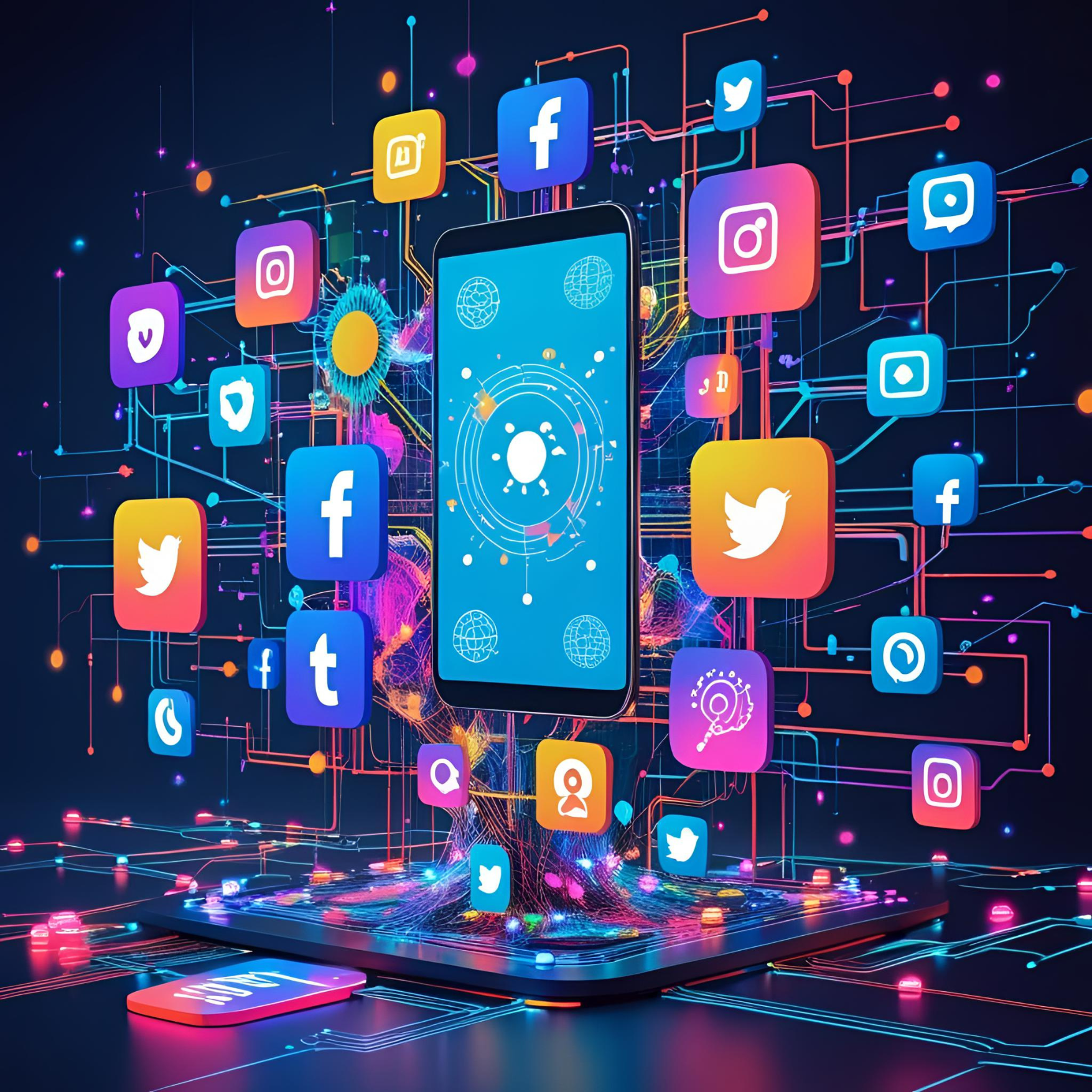 Social Media Marketing Service Illustration